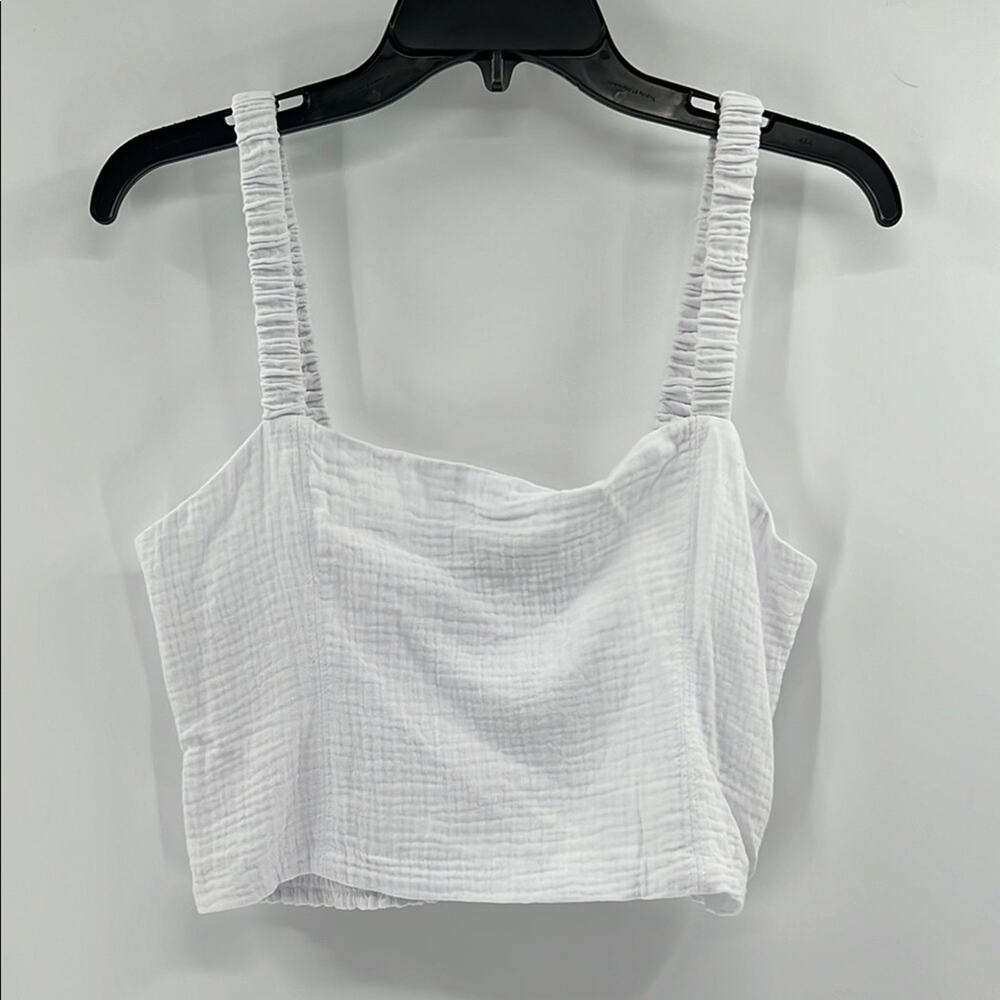 Z Supply Women's Cambria Gauze Crop Top - White - Large - New with tags